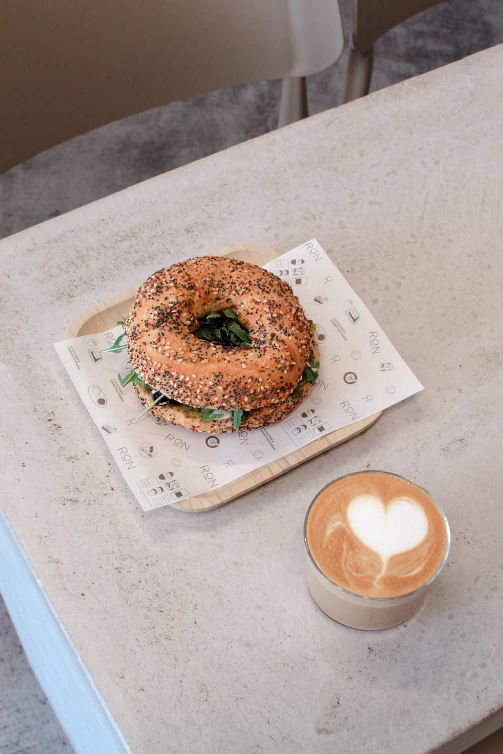 Ron coffee sandwich and coffee