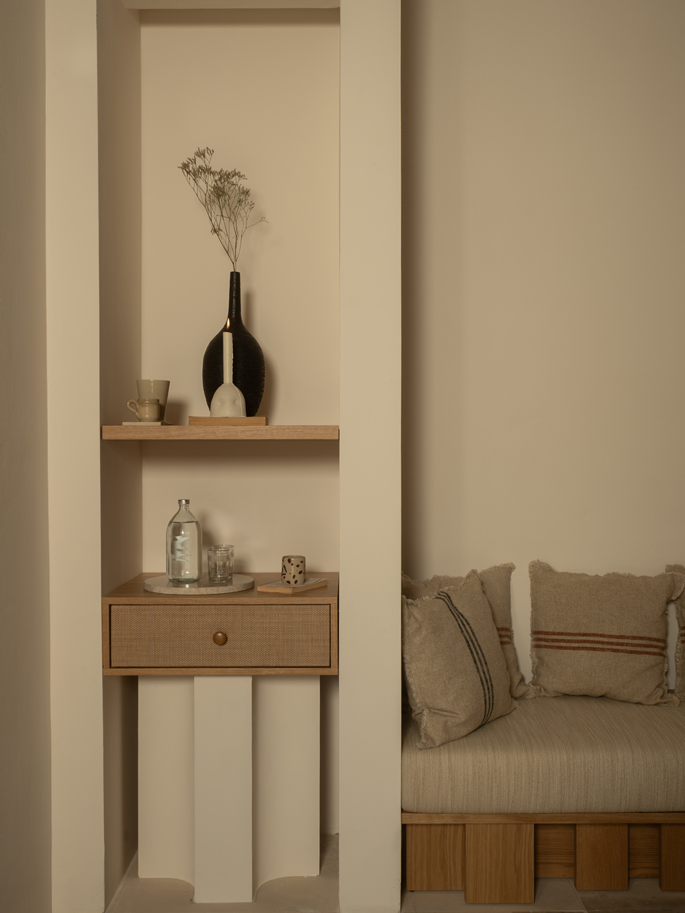 Interior details of amarakos wellness retreat