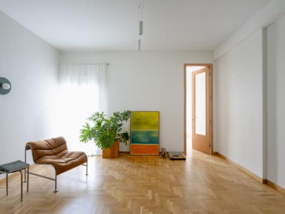 VOID Architects renovated a 1970s apartment in the Kypseli neighbourhood of Athens.