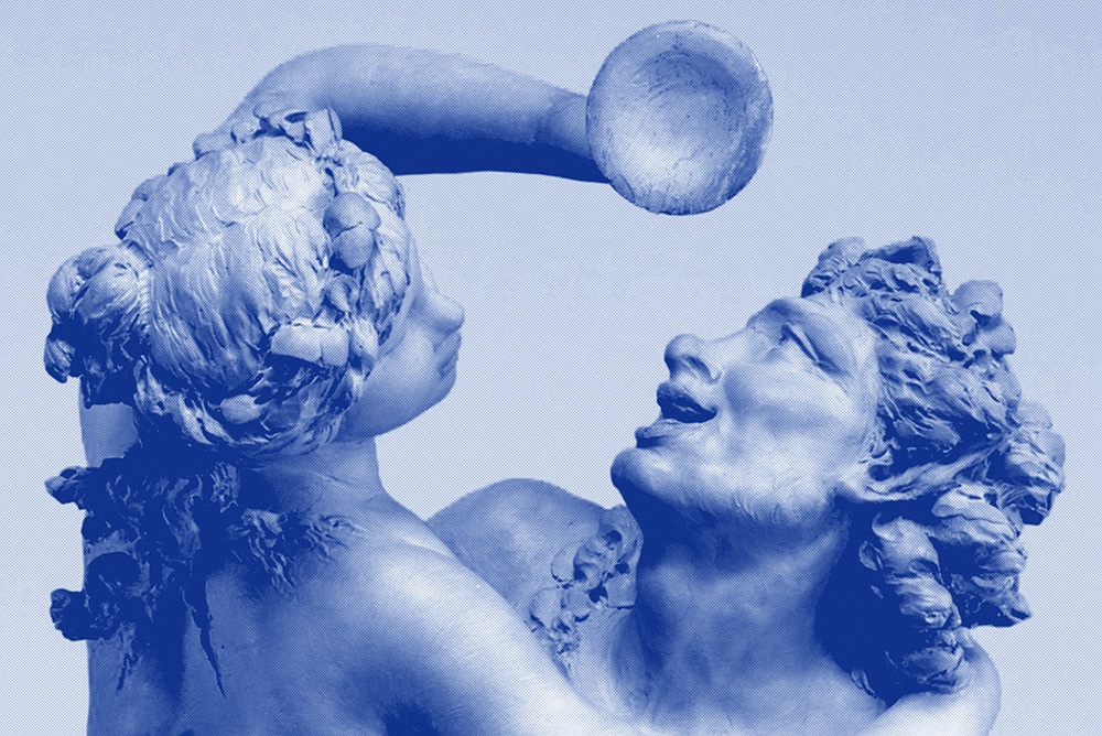 Detail of graphic elements inspired by ancient Greek visual language