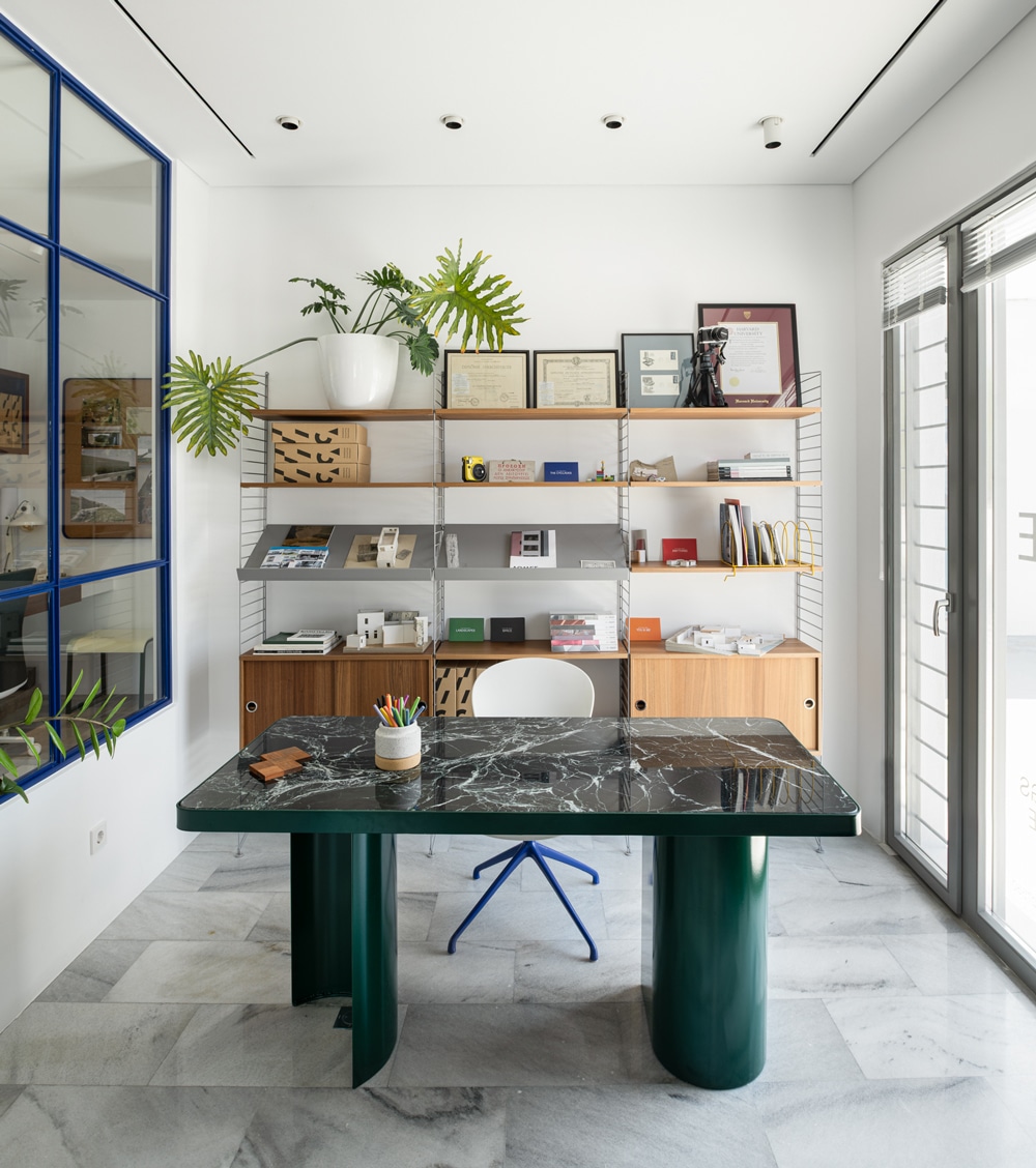 Interior of Evripiotis Architects’ office on Paros island
