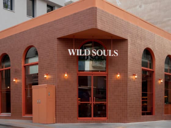 Exterior view of the Wild Souls eatery in Kolonaki, Athens, designed by Studiomateriality.