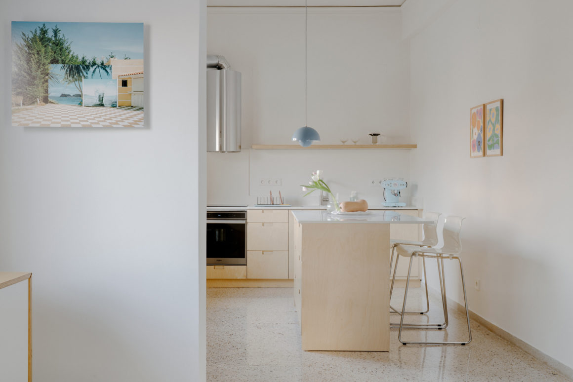 Natalia Nerantzaki renovates 1970s Heraklion apartment with terrazzo floors intact