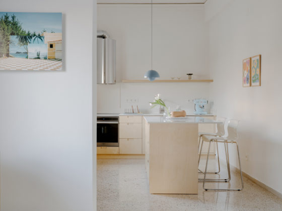Natalia Nerantzaki renovates 1970s Heraklion apartment with terrazzo floors intact