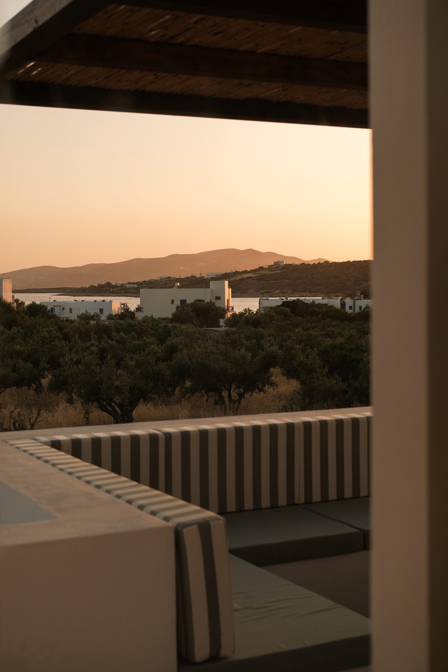 View from Mazi Paros opening towards the Aegean Sea
