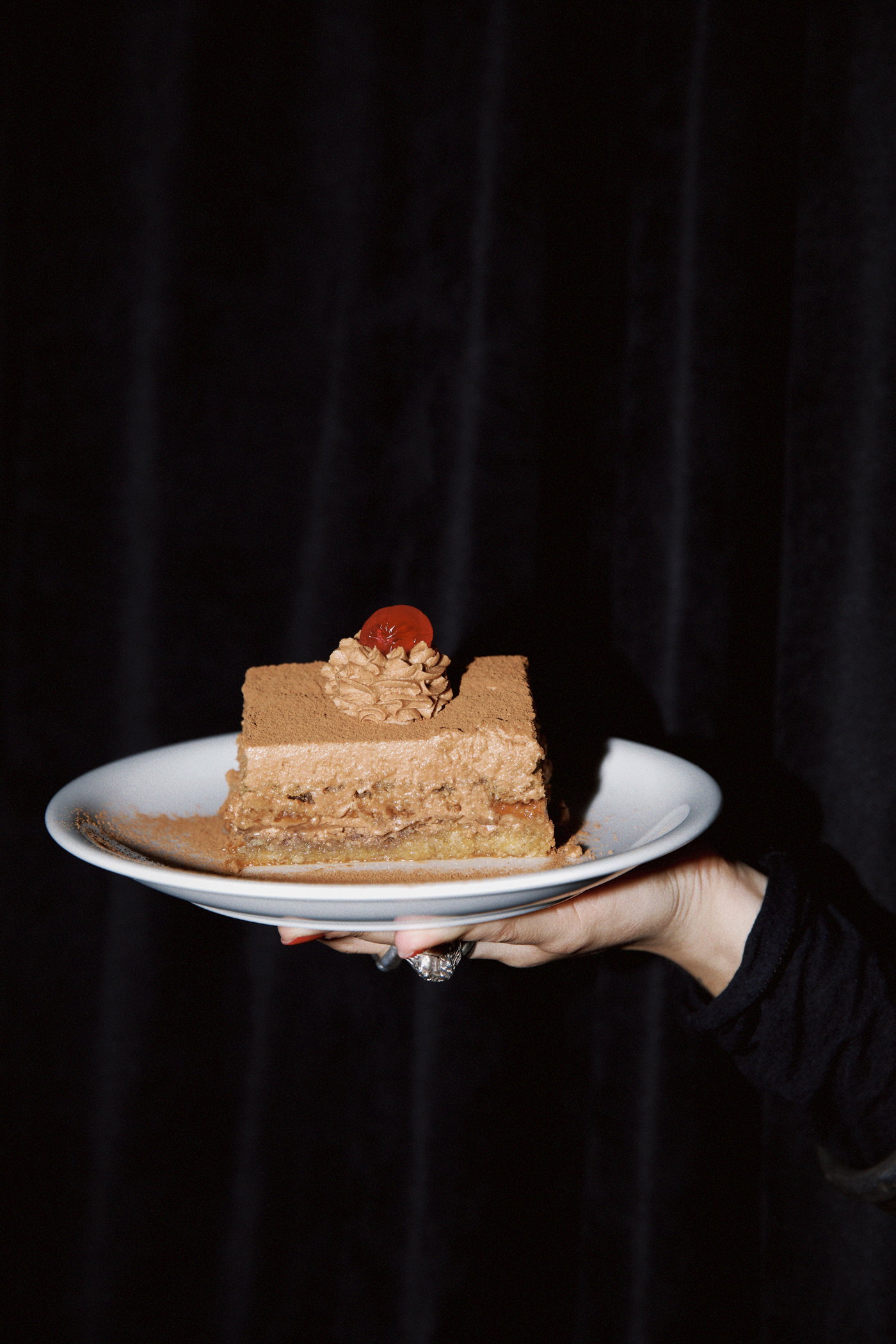 Close-up of Greek dessert at Athos