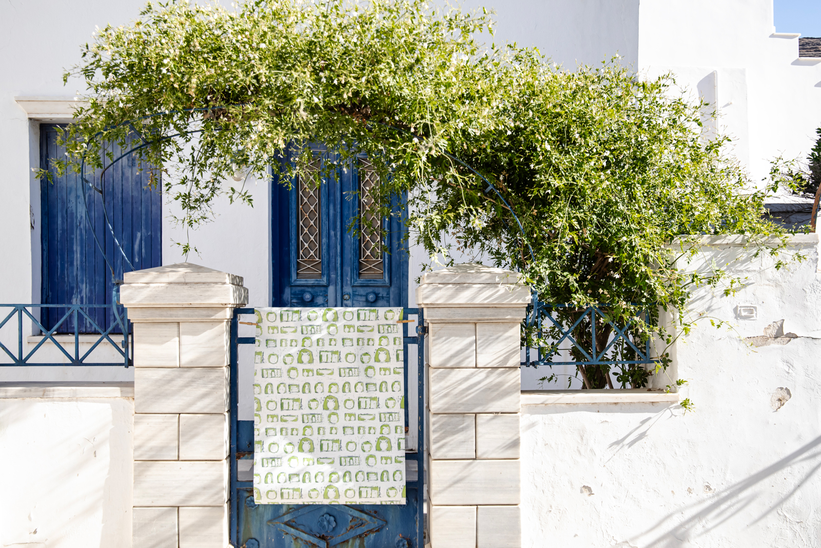 Campaign imagery for The Ancestral Collection photographed on the Greek island of Tinos
